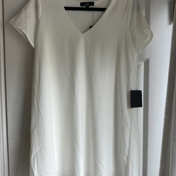 Freestyle White Shift Dress - Picture 3 of 4